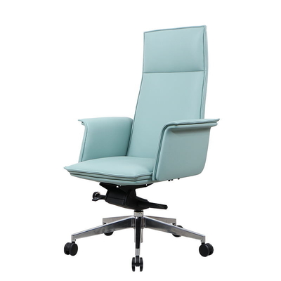 Customized Exclusive Modern Leather Blue Swivel Desk Chair