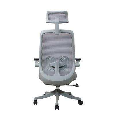 Smooth Gas Spring Ergo Swivel Chair Grey High Back Mesh PA6 GF30 Armrest